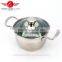 5pcs high quality stainless steel big soup pot set/camping cookware