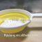 Foldable fruit strainer with handle,plastic foldable colander with handle