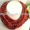 wholesale 17" 10mm red coral beads necklace jewelry set