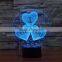 Novelty Valentine Gift 3D I love you Night Light 7 Color Change LED Table Lamp Gift