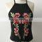Sexy Tank Top Women Tops Crop Top Embroidery Rose