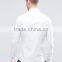 Custom Long Sleeve Spread Collar Mens Breathable 98% Cotton 2% Elastane Casual Business Slim Fit White Solid Shirts