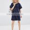 Cheap Price Casual Oversize T-shirt Dress with Pocket/Short Sleeves Oversize Fit Dress/Cotton-mix Fabric Casual Dress