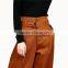 Spring Custom Design Women High Waist Wide Leg Pants