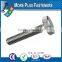 Made in Taiwan Metric Coarse Brass Round Head Metric Knob Black Oxide Stainless Steel Gibraltar Knurled Thumb Screw