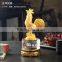 2017 New Design High Quanlity Gold Rooster Award Gold Chanticleer Trophy For Company Gift