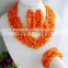 Simple and elegant jewelry!!! Orange coral jewelry set for women 2015 KI#5152