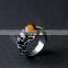 Vintage Silver Rock Men Titanium Ring
