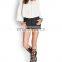 CHEFON Off the shoulder white free patterns of blouses ladies