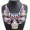 Luxury Evenning Dress Exaggerated Bohemia Colorful Flower Necklaces&Pendants