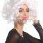 Short white DIVA style party wigs P-W206