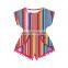 Girl Rose Stripe Jumper Boho Playsuit Jumpsuit Rompers Clubwear