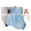 50''x60''Soft Geometric Pattern Cozy Blue Knitted Throw Blanket for Couch/Sofa/Travel