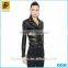 Women black tight leather jacket new Style girls short Jacket