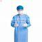 Wholesale Disposable Reinforced Level 3 SMS PP PE Knit Cuff Medical Waterproof Apron Gowns Lab Coat Isolation Gowns