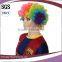 cheap short wholesale rainbow color small clown afro wigs