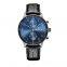 Stainless Steel Multi-function Watches Man Quartz Chronograph Watch