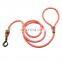 New design fashion durable multi color soft and comfortable lead for dog walking with safe hook dog leash