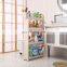 Amazon Hot Sale 3 Tier Slim Storage Rack With Wheel Heavy Duty 4 Layer Slide Out Removable Gap Storage Rack Wholesaler