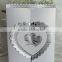 2016 Wholesale Gatefold Silver Embossed Heart Sample Invitation Letter