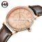 HANNAH MARTIN HM-1072 Women's Simple Quartz Watch Rhinestone Watch Round Leather Strap Women Wristwatches