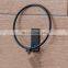 OEM round garden metal holder flower pot Wall bracket planting holder black collapsible bracket