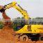Wheeled excavator JYL6085 small 8ton 0.32cbm tire excavator cheap price