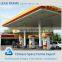 Spacious and less cost of steel structure space frame gas station canopy