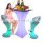 tall bar table and chairs /led bar furniture and outdoor table lights ip55  for night club bar furniture table and event