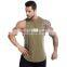 Men's Custom Logo Cotton Sleeveless Shirt Gym Fitness Relaxed Basketball Wear Tank Top Workout Running Training Sports Vest