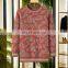 Custom Vintage 100% Cashmere Women's Crew Neck Pullover Knitted Intarsia Leaves Pattern Sweater for Winter OEM Service