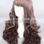 Wholesale high quality 65CM medium brown curly wave Lolita fashion women party synthetic hair wig