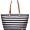 2016 fashion stripe canvas designer handbag ladies leisure bag wholesale
