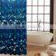 Waterproof new design polyester fish printed shower curtain for children use