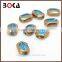 DIY Design New golden border glass beads gemstone crystal glass beads for custom design belt wedding dress                        
                                                Quality Choice
