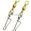 Wholesale Fishing lure hook snap fishing Brass Barrel swivel with Italian Snap