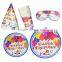 Children birthday party supplies disposable tableware set