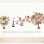 Circle Shape photo trees wall sticker for wall units,60*90cm