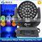 China professional RGBWA+UV 6in1 36x18 led moving head wash zoom