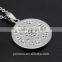 Cute Women Stainless Steel Jewelry Hexagram Rhinestone Pendant Necklace