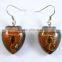 Handmade High Quality Round Selling Amber Stone Earrings