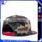 custom 3D embroidered camo snapback cap/flat brim 6 panel snapback hats