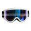 Purle White Frame Large Spherical Snow Goggle Spherical Lens 100% UV Protected Anti Fog Ski Goggles Snowboard Goggles