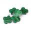 high quality clover shape zuanfa jewelry 6mm wholesale synthetic peacock stone