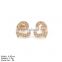 GZQ-0182 Simple Stud Earring Style 925 Silver Jewelry Earring with Heart Shape CZ Stones Stud Earring