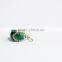 Customized metal green enamel pendant crystal stone