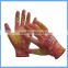 CE EN420 approved 13g flowery printed poly glove coated nitrile for General handing