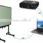 80" movable high quality finger touch smart interacitve whiteboard with projector