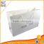 Custom White paper gift bags with die cut ribbon handles