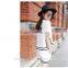Korean Clothes Loose Hoodies Sweatshirt Short Sleeve Stripe Sport Suit for Women